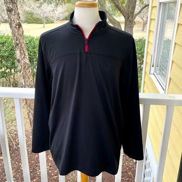Spyder Active Pro WB Black Performance Pullover. 1/8 zip. Size XL. - Picture 1 of 12